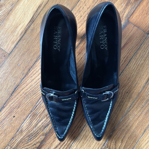 Franco Sarto Elegant Pointed Toe Black Women's Heels 8 - Picture 2 of 7